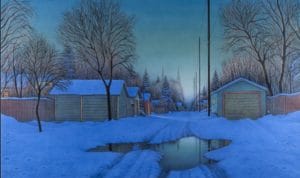 Wilf Perrault, Guiding Light, 2002, acrylic on canvas. Collection of the MacKenzie Art Gallery. Photo: Don Hall. Collection of the MacKenzie Art Gallery, purchased with funds donated by the Barootes family in honour of Betty Barootes.