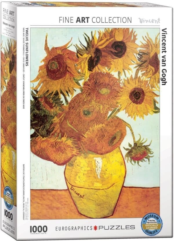 A Van Gogh Sunflowers Puzzle featuring Vincent van Gogh's painting