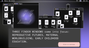 Screenshot of Wake Windows: The Witching Hour digital exhibition.
