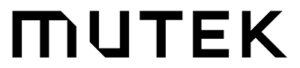 The image features the word "MUTEK" in stylized, bold black letters with a geometric design.