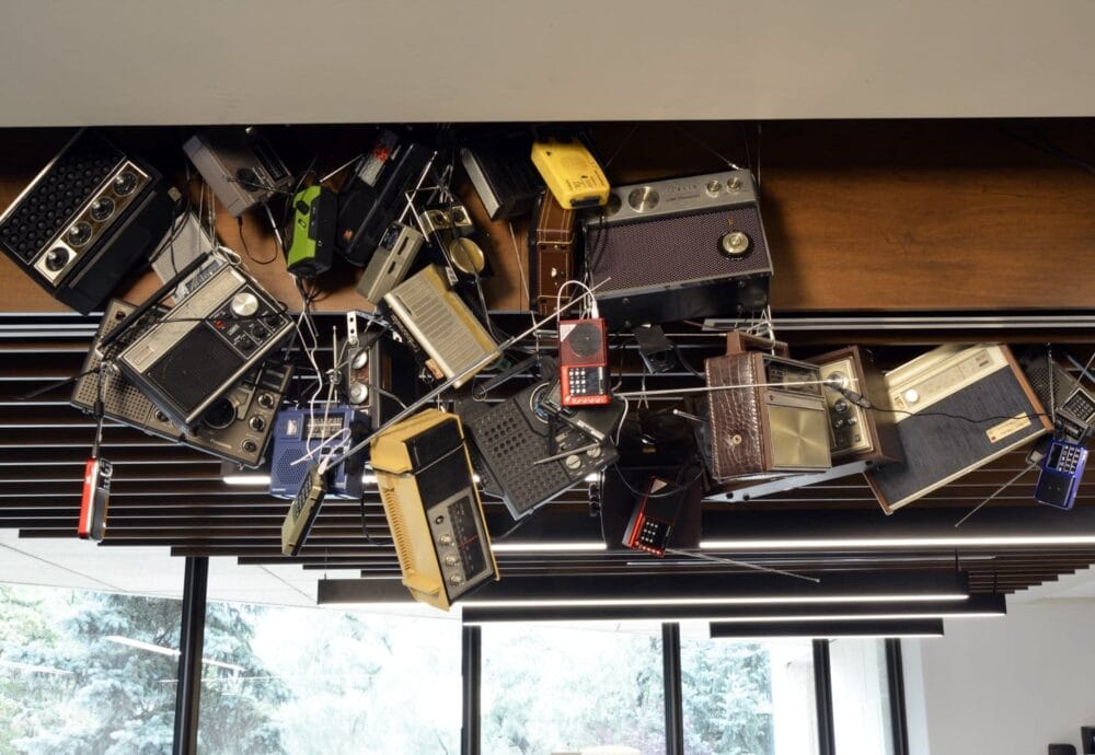 Artist Bill Burns Installation in Craft Service Café