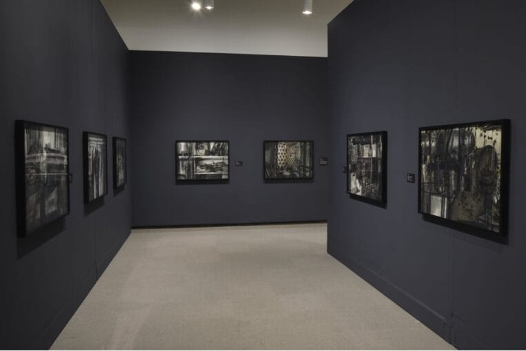 Installation view, Beyond the Stone Angel: Artists Reflect on the Deaths of their Parents , Organized by the MacKenzie Art Gallery, curated by Timothy Long. Photo credit: Don Hall, courtesy of the MacKenzie Art Gallery.