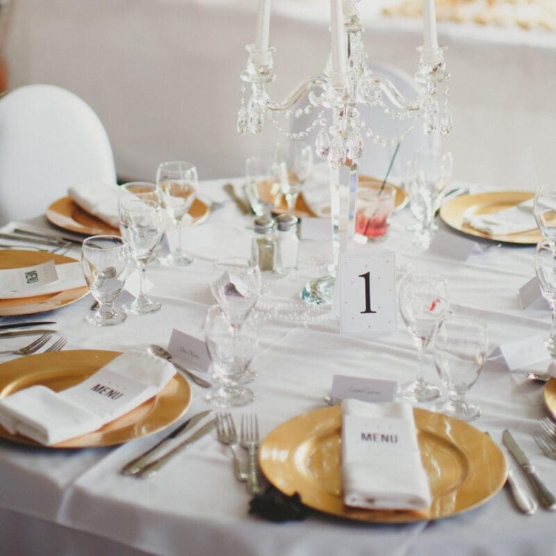 Wedding table placements