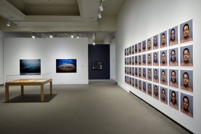 Installation view, Beyond the Stone Angel: Artists Reflect on the Deaths of their Parents , Organized by the MacKenzie Art Gallery, curated by Timothy Long. Photo credit: Don Hall, courtesy of the MacKenzie Art Gallery.