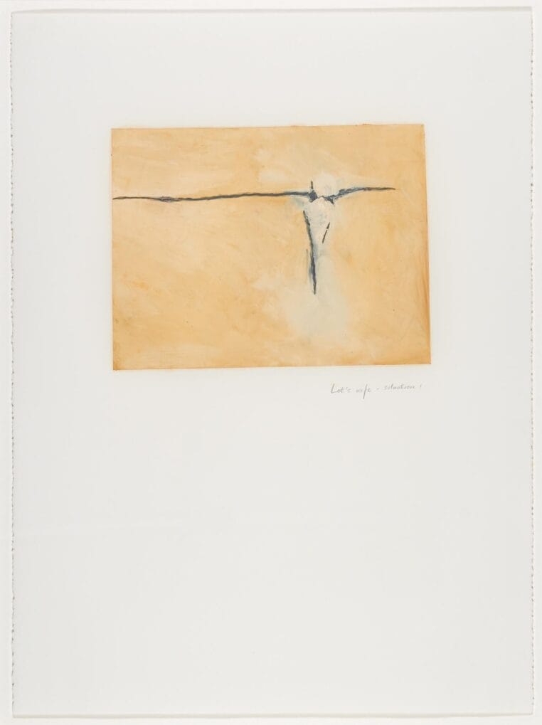 Faye Heavyshield, Lot’s Wife-Situation 1, 1987, Artwork type-oil on paper. Crown-Indigenous Relations and Northern Affairs Canada, Gatineau, QC
