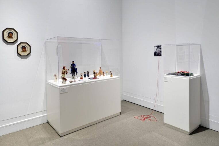 Installation view, Touching Earth and Sky, Organized by the MacKenzie Art Gallery, 2021. Photo credit: Don Hall, courtesy of the MacKenzie Art Gallery.