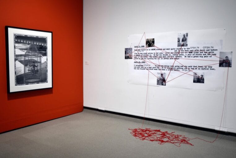 Installation view, Touching Earth and Sky, Organized by the MacKenzie Art Gallery, 2021. Photo credit: Don Hall, courtesy of the MacKenzie Art Gallery.