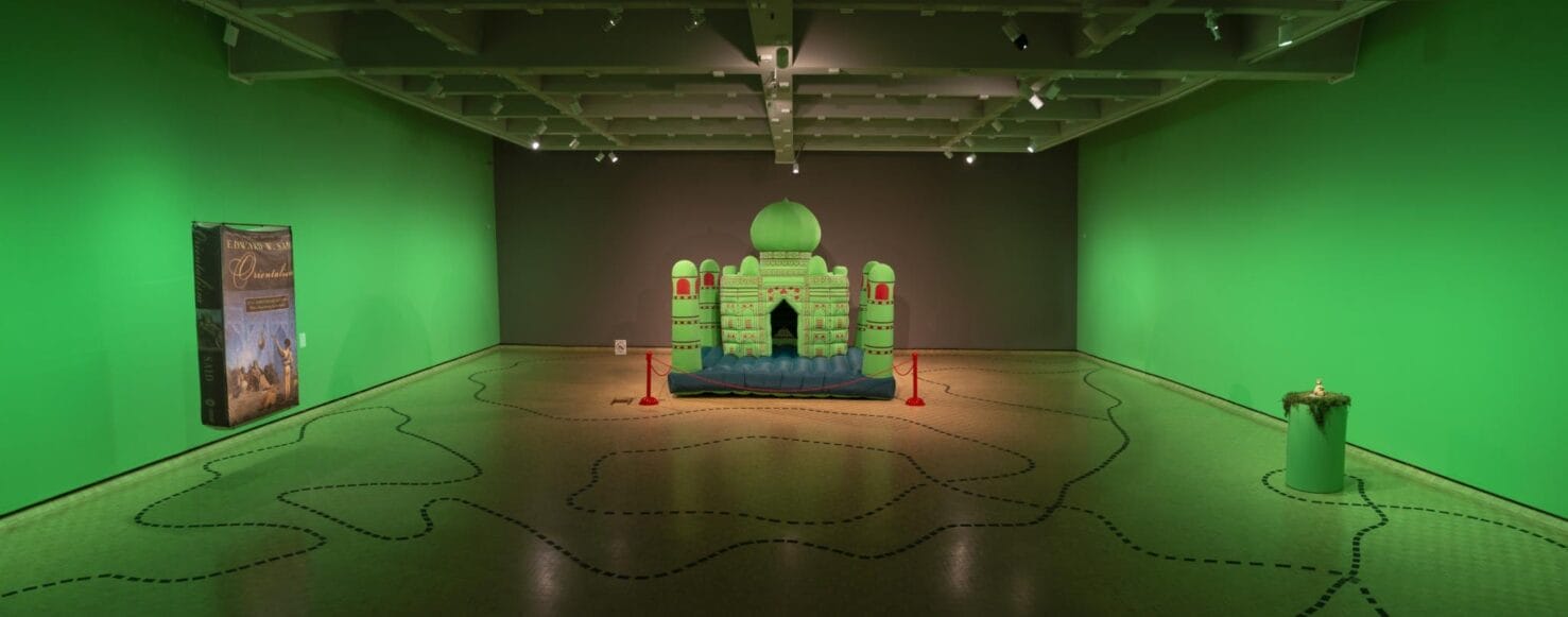 Divya Mehra, Magic rocks. Fortune and glory., 2020, dotted line for treasure map, dimensions variable. Photo by Sarah Fuller. Image courtesy the artist and Georgia Scherman Projects.