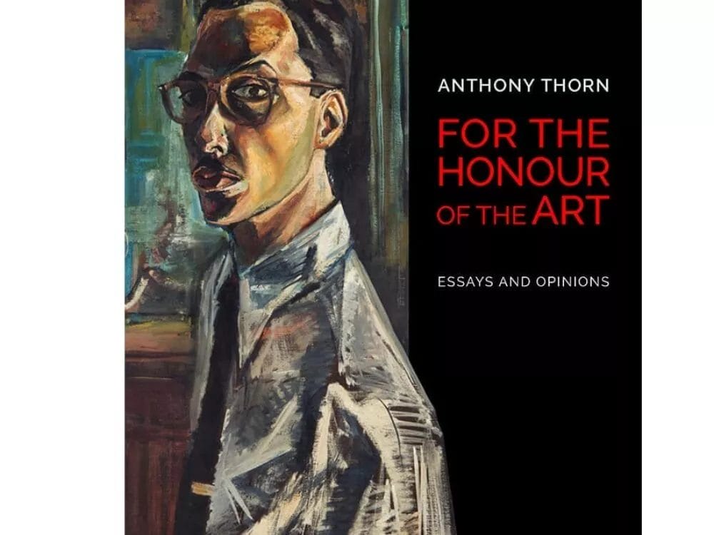 The book cover showcases a painted self-portrait of a person with glasses, titled 
