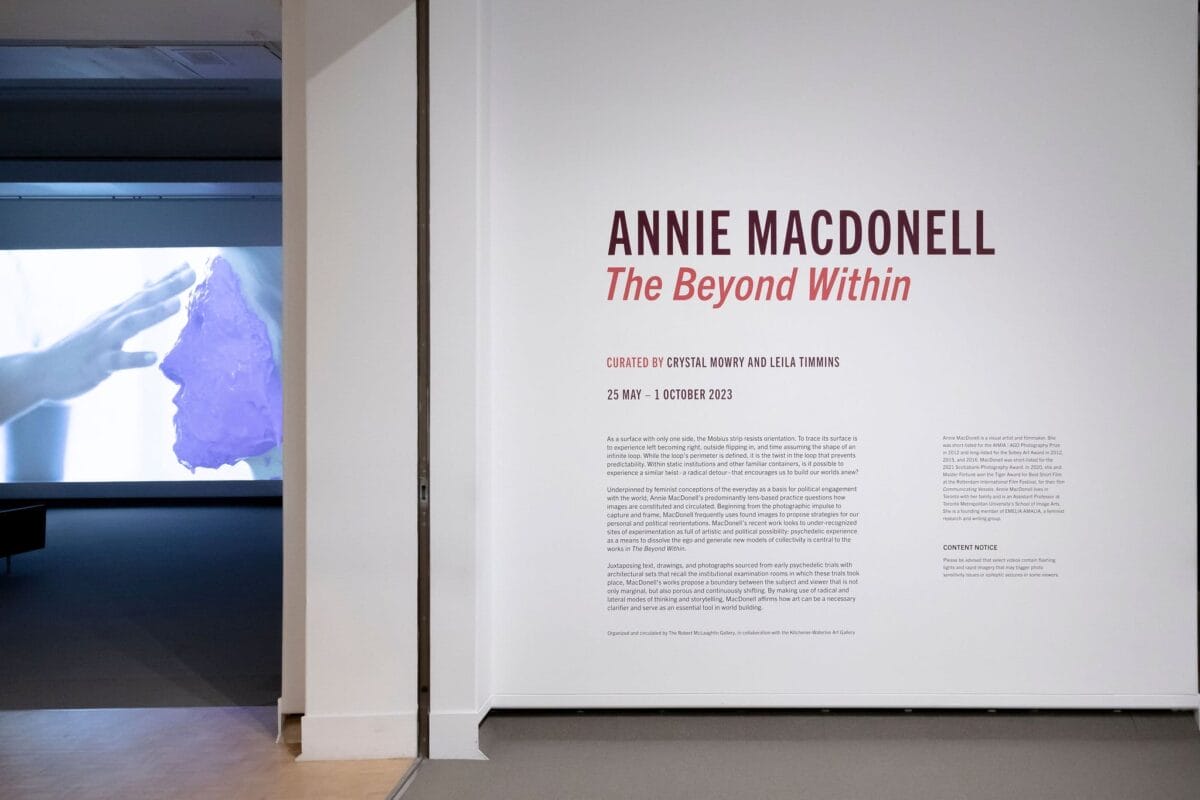 Gallery wall featuring the text 