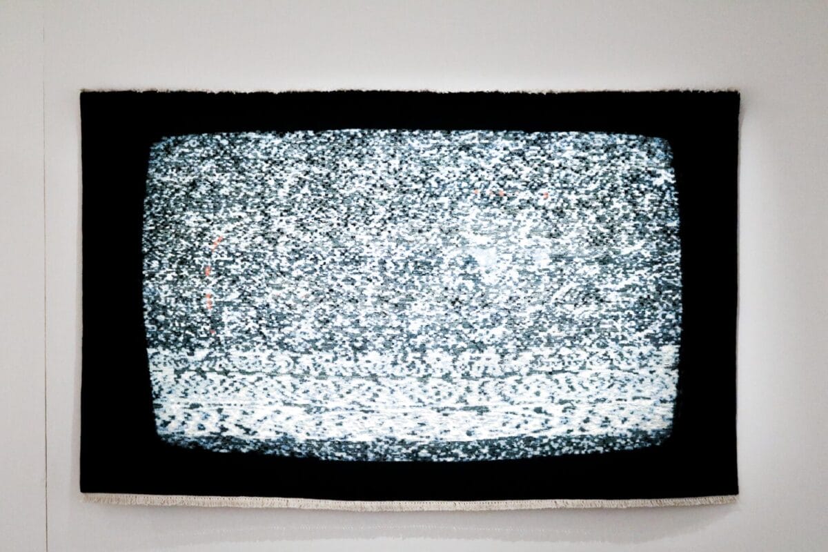 Picture of square TV playing Nicholas Galanin's 